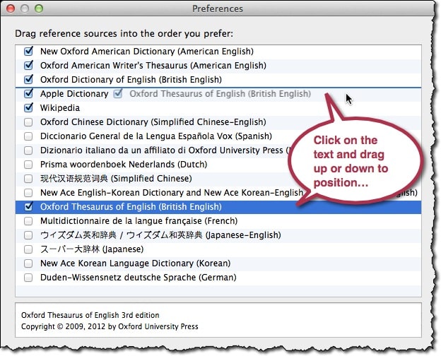 click and drag to prioritize dictionaries image